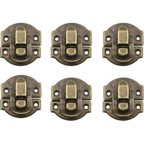 Riegel Und Riegel, Kleine Vintage-box, Metallschnalle, Schloss, Haspe, Vintage-box, Türmuschel, Box, Eisen-set, Antiker Schubladenriegel