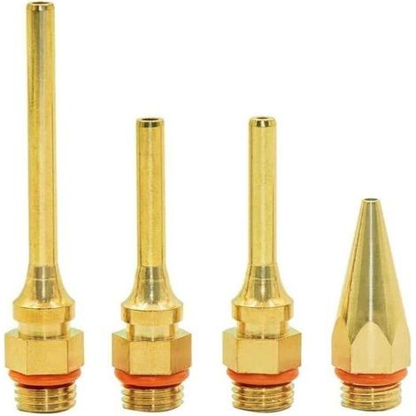 Power-klebepistole Mit Feiner Spitze, 4er-set Mit Kupferdüsen-set Für Heißklebepistolen – Kupferdüsen Für Dual-temp-heißklebepistolen In Voller Größe