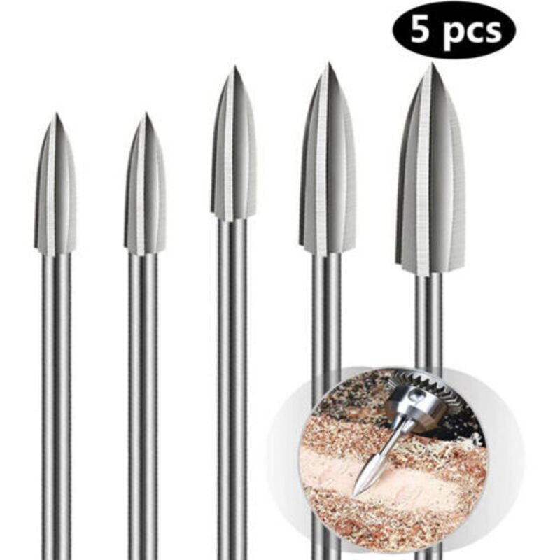 Pr. Fraise Tools De Sculpture Gravure Fraises Rotatives Pour Sculpture Sur Wood Carbure De Tungstène Coupe Double Fraise Rotative Meulage Fraise En Acier Couteau Outil De Sculpture
