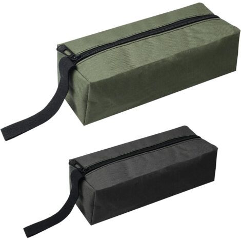 2 Werkzeugsätze, Mit Dickem Reißverschluss, Mehrzweck-werkzeugtasche, Wasser- Und Feuchtigkeitsbeständige Werkzeugtasche, Werkzeugaufbewahrungstasche (schwarz, Grün)