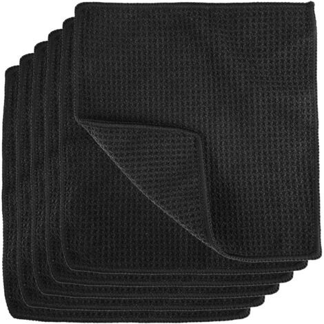6 Mikrofaser-geschirrtücher, Wiederverwendbares Küchen-geschirrtuch, Extrem Saugfähig, Schnell Trocknend, Fusselfrei, Mikrofaser-geschirrtuch, 20 X 20 Cm Großes Tuch Für Küche, Auto, Fenster, Badezimm