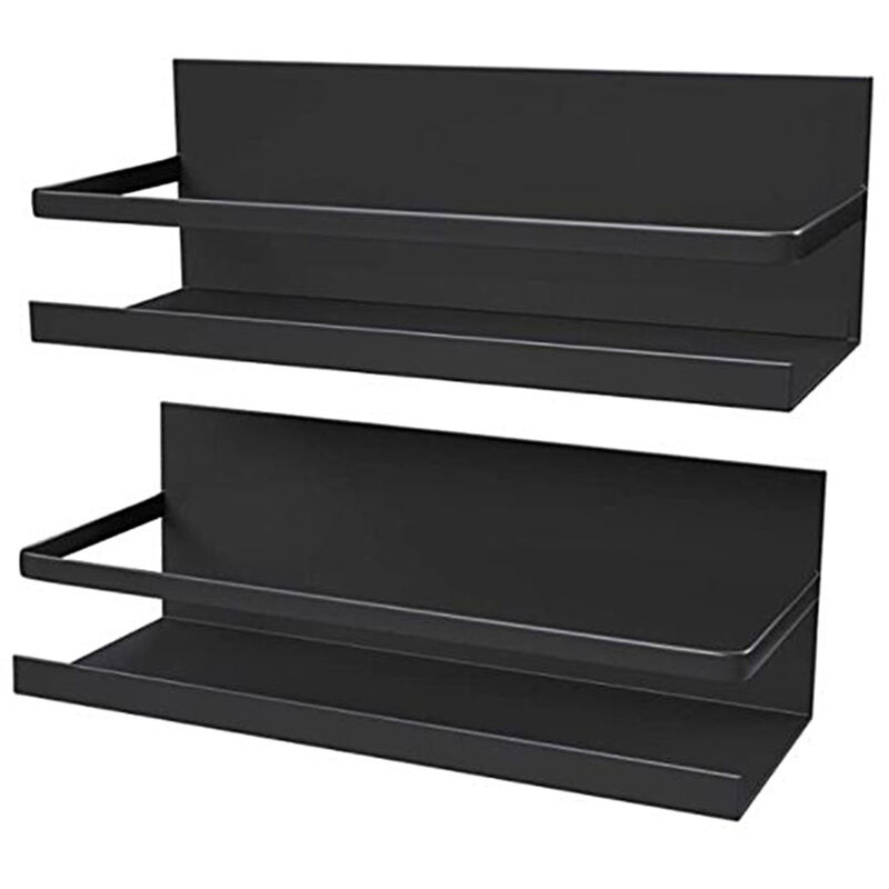 Magnetisches Gewürzregal, 2 Stück, Schwarz