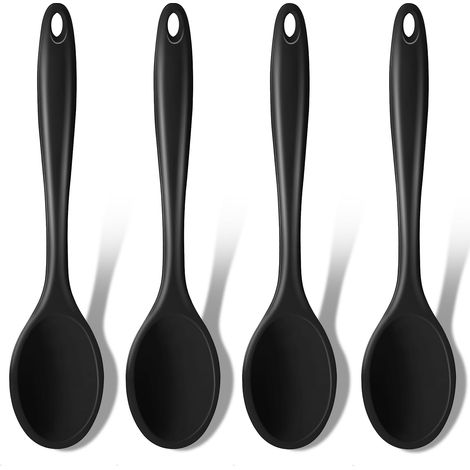 Einteiliger Silikonlöffel, Abtropflöffel Aus Lebensmittelechtem Silikon, Feinmaschiger Küchenlöffel, Salatlöffel
