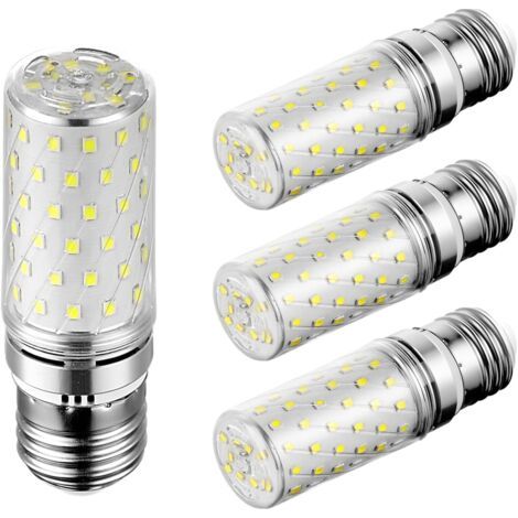 4er-pack E27-led-leuchtmittel, Kaltweiß, 12 W, Led-leuchtmittel Für Den Innenbereich, 6000 K, 600 Lm, Flimmerfrei, Großer Schraubsockel, E27-mais-energiesparlampe