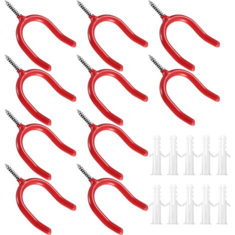 10 Stück Garagen-wandhaken, Wandmontierter Fahrradträger, Wandmontierter Fahrradhalter, Garagenleiter-aufbewahrungshaken, Robuste Wandhaken Für Fahrräder, Elektrowerkzeuge, Garten
