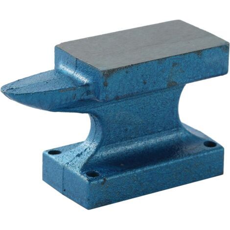 Amboss, Blauer Schmiedeamboss, 1 Pfund, Gusseisenamboss Mit Einzelhorn Für Eisenarbeiten, Karosseriearbeiten, Schmuck, Werkstattschweißen, Umformen Und Schmieden Von Metallen