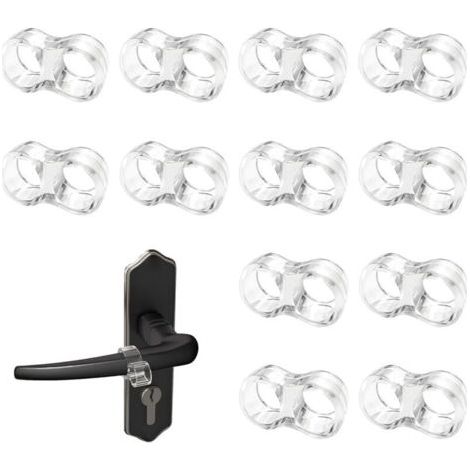 12 Stück Türgriffstopper, Transparenter Türgriffstopper, 8-förmiger Türgriffstopper Zum Schutz, Hochelastischer Pvc-türstopper, Wandschutz Für Türgriff