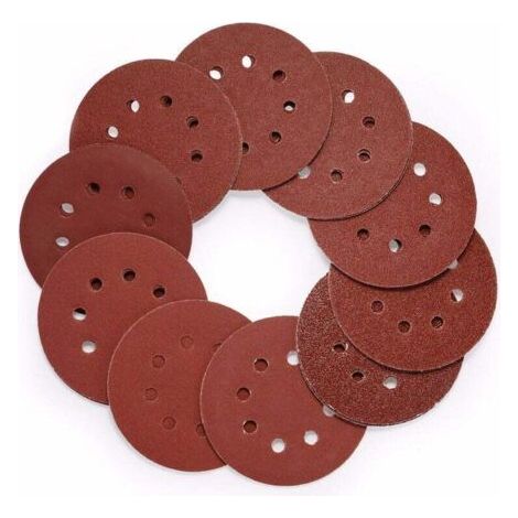 80 Stück Schleifscheiben, 125 Mm Schleifscheiben Körnung 8 Runde Löcher Schleifpapier, Schleifblätter Schleifpapier 40/60/80/100/120/150/180/240/320/400 Zum Schleifen/polieren/rosten Entfernen
