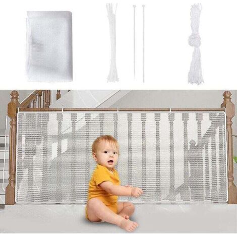 Balkon-katzennetz, Robuste Und Verstellbare Kindersicherheitsbarriere, Absturzsicherungsnetz Für Treppen, Geeignet Für Balkone, Treppen, Brüstungen (3 M 0,9 M)