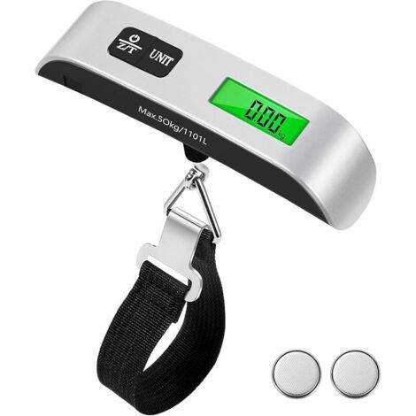Elektronische Kofferwaage, Tragbare Waage, Max. 50 Kg, Kofferwaage Mit Lcd-bildschirm Und Tarafunktion Für Post- Und Heimreisezubehör