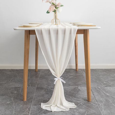 Boho Gaze Etamine À Fromage Beige Chemin De Table72 X 305cm Cuisine Décoration Intérieure Vacances Mariage Fête Anniversaire Décor