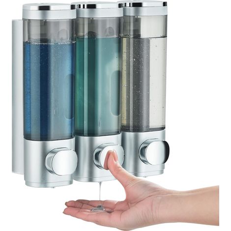 Vertreiber Von Shampoos Und Après-shampoos, Vertreiber Von Duschgels, Silber, Installation Ohne Haar.