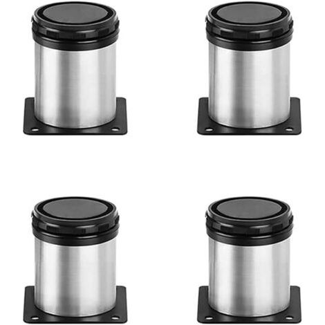 Möbelbeine Aus Edelstahl, Verstellbare Metallbeine Für Schreibtisch, Bürotisch, Heim-diy-projekte, Tv-schrank, Schreibtisch, Sofa, Stuhl, Schrank, 4er-set (5 Cm)
