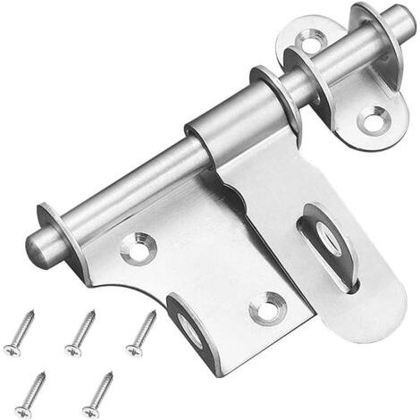 Schiebetürschloss Aus Edelstahl, Dick, Stark Und Langlebig, Mit Loch Für Vorhängeschloss, Für Badezimmer, Küche, Garten, Schlafzimmer, Schrank, Außen- Und Innenbereich, 12 Cm (1 Stück)