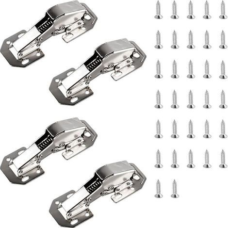 4 X Schrankschränke – 113 × 43 Mm (5 Stück) – Schranktüren Mit Doppelter Halterung Für Robuste Schranktüren Mit 90°-winkel Für Schrankschränke – Mit 32 Mm Durchmesser Und Amortiss