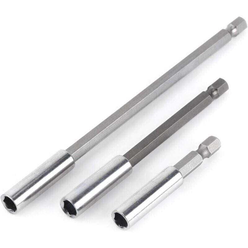 3 Stück 1/4" Tige Porte Embouts Magnétique Extension De Vissage Rallonge Perceuse Électrique Tournevis Extension Pour Foret Electrique