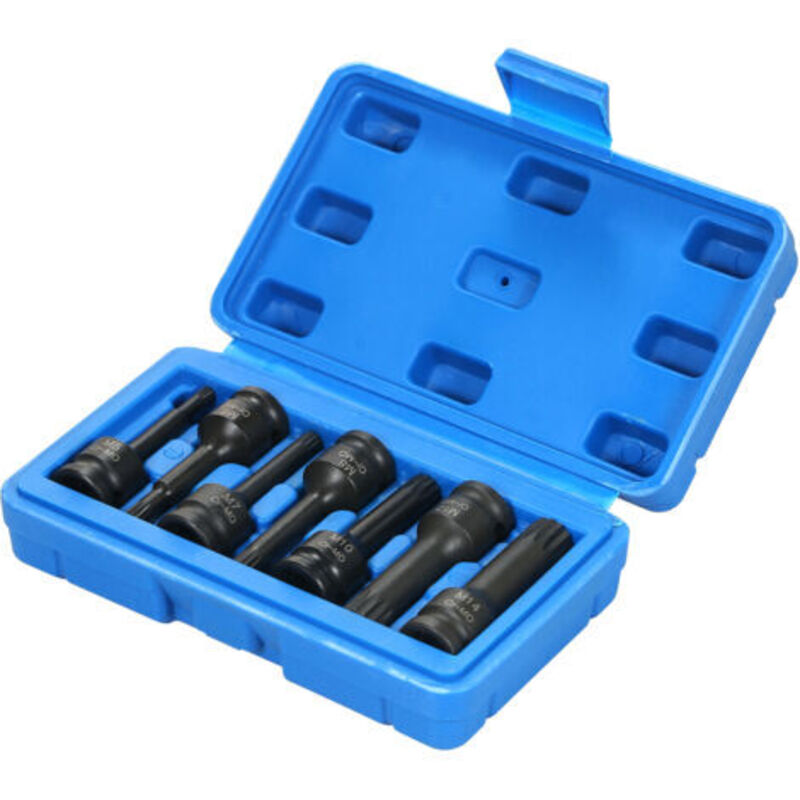 3/8 Zoll (7 Teile, Durchmessergrößen: 5 Mm, 6 Mm, 7 Mm, 8 Mm, 10 Mm, 12 Mm Und 14 Mm)