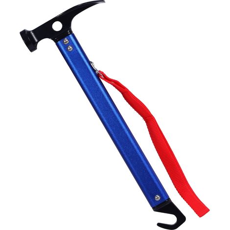 Camping-marteau Mit Häkelarbeit, Outdoor-camping-marteau, Multifunktionaler Zelt-marteau (blau)