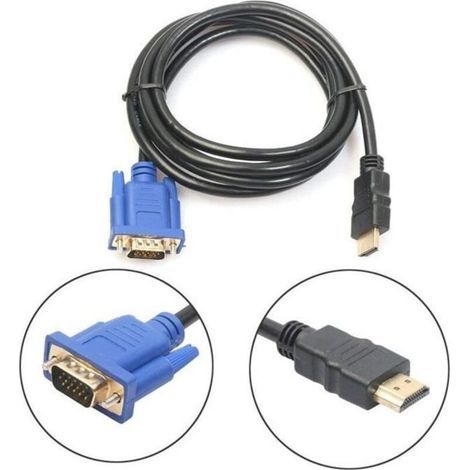 Ineck® Hdmi-stecker Auf Vga-hd-15-stecker, 15-poliges Adapterkabel, 1080p, 1,8 M, Professionelle Qualität