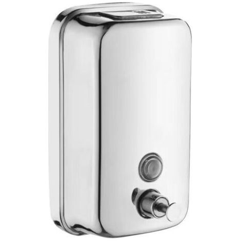 Distributeur De Savon Liquide Mural 500 Ml Acier Inoxidable, Argent Pour Cuisine Und Salle De Bain