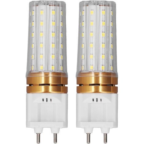 2 Stück Led-leuchtmittel, 10 W, 1000 Lm, Energiesparend, Doppelnadelsockel, G12, Für Straßen, Lagerhallen, Garagen, Warmes Licht