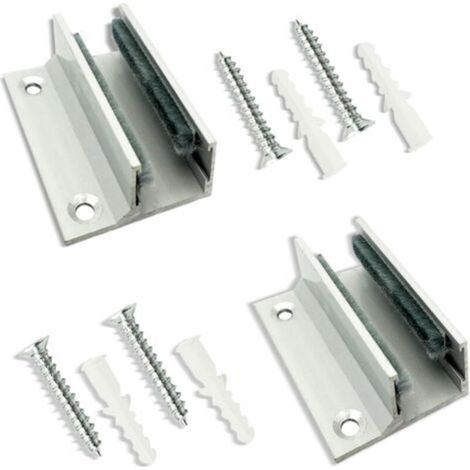 2-teilige Bodenführung Für Glasschiebetüren, Bodenführung Für Schiebetüren, Bodenführung, Schiebetürschiene, Führungszubehör Aus Aluminiumlegierung Für Glasschiebetüren Ohne C
