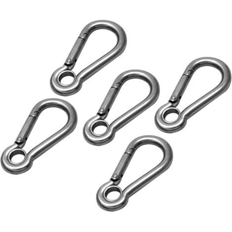 Set Mit 5 Karabinern Aus Edelstahl 5 Mm X 50 Mm