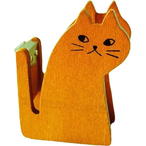 Veröffentlicht Von Ruban Adhésif Marron Und Synthetischem Material In Form Eines Praktischen Und Tragbaren Retro-chats Für Büroarbeiten