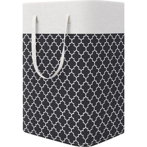 Panier A Linge Sale,grand Panier À Linge Avec Anse,75l Organizer Paniers Pour Vêtements Stockage,pliable Sac À Linge En Tissu Corbeille A Linge,panier De Rangement Pour Jouets (noir)