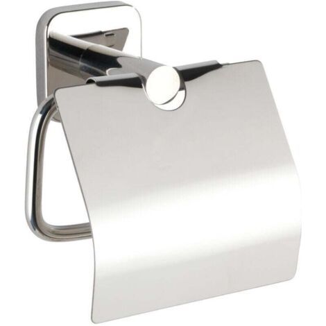 Mezzano Wand-toilettenpapierhalter, Wand-toilettenpapierspender Mit Deckel, Edelstahl, 15x13x7 Cm, Glänzend