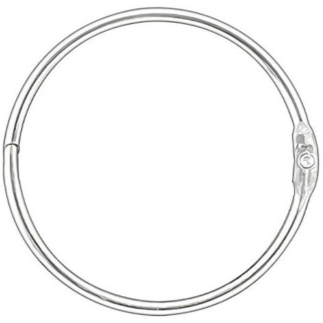 12 Duschvorhangringe Mit Metallhaken – Hergestellt In Italien – 50 Mm Zu Öffnender Kreisförmiger Ring Für Vorhänge, Badezimmer, Zuhause, Aktenschränke – Metallic-farbe