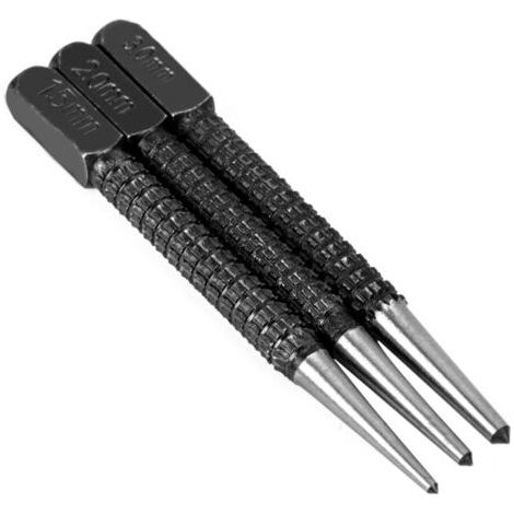 Set Mit 3 Körnerkörben Aus Hartstahl (1,5 Mm–3 Mm).