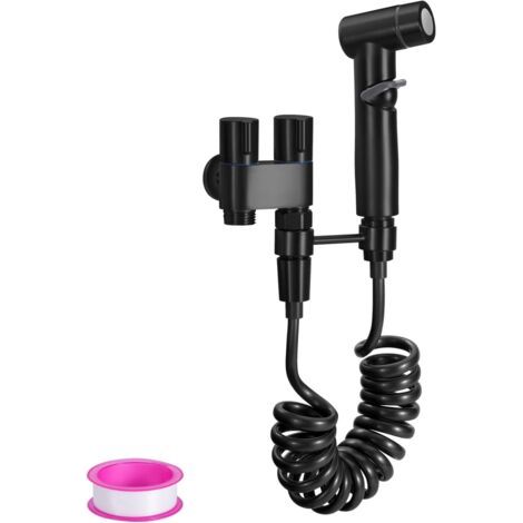 Wc-dusche, Bidet, Wc-sprüher-set, Handbrause, Edelstahl-bidet Mit Abs-schlauch Für Die Tägliche Persönliche Hygiene, Haustierwaschen, Schwarz