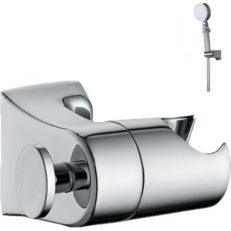Robuste Duschhalterung, 360° Verstellbare Duschhalterung Mit Montagezubehör, Verbesserte Duschkopfhalterung, Silber