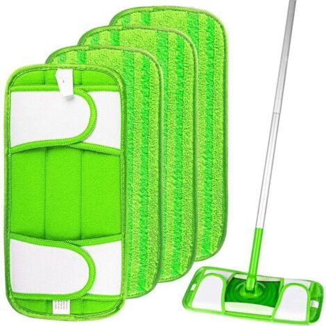 Wiederverwendbare Tücher Für Swiffer Sweeper, 4 Packungen, Wiederverwendbarer Mopp, Mikrofaser-wischpads Zum Reinigen Und Schrubben Trockener Oder Nasser Böden, Holz, Fliesen Und Marmor