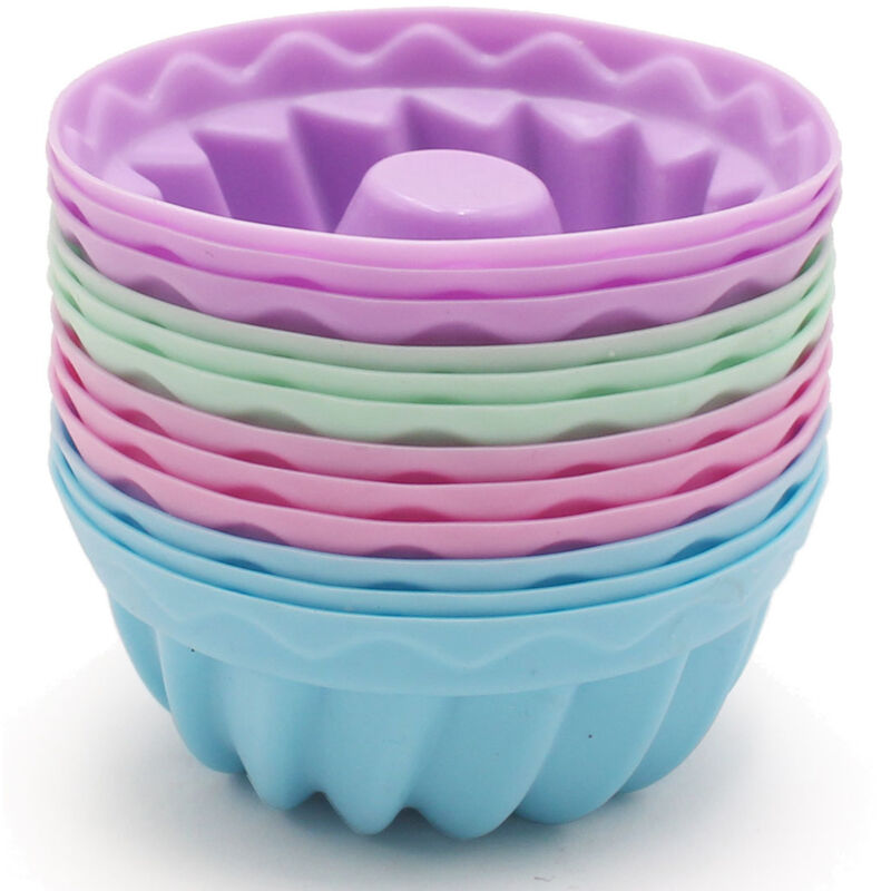 24 Wiederverwendbare Muffinförmchen In Macaron-farben – Für Cupcakes Und Muffins, Waschbar Und Ökologisch