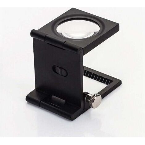 Mini Drei Faltbare Bildschirmlupe 10x Zinklegierungslupe Mit Skala Für Textiles Optisches Schmuckwerkzeug 28 Mm