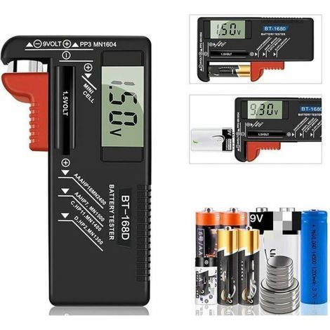 Digitaler Batterietester, Universal Batterietester, Batterietester, Für Aa, Aaa, C, D, Pp3, 9v, 1,5v Batterien, Tasten - Funktion