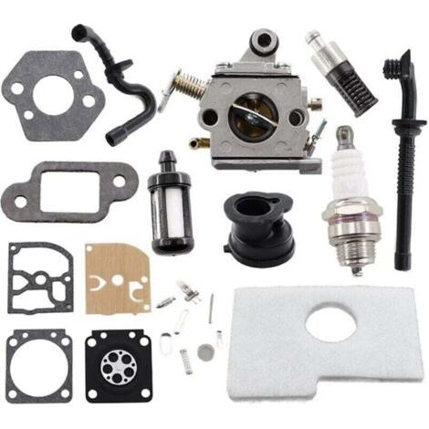 Kit De Carburateur Pour Tronçonneuse Stihl 017 018 Ms170 Ms180 Ms170c Ms180c Replacement Zama C1q-s57 1130 120 0603 With Membrane Filter A Air, Xu, Tuyau À Essential/huile, Bougie D'Alumage