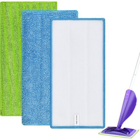 3er-pack Wiederverwendbare Wischmopp-pads, Kompatibel Mit Swiffer Wet Jet Mops, Trocken Und Nass Gebrauchte Nachfüllpads Für Wet Jet 12-zoll-mopps, Langlebige Nassspray-mopp-ersatzpads Für Die Allzwec