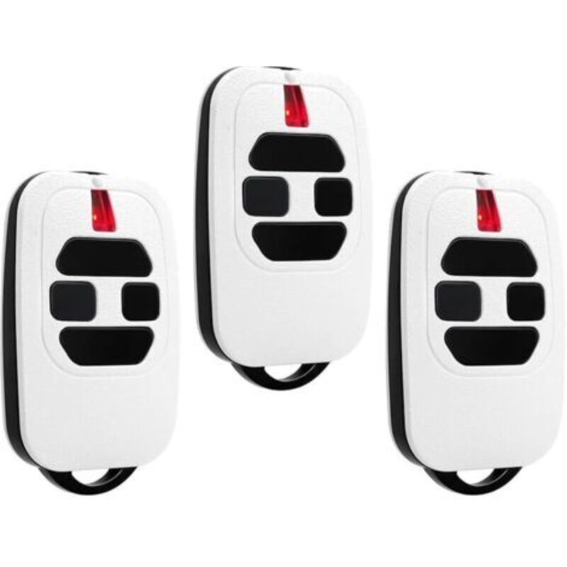 Set Mit 3 433,92 Mhz-fernbedienungsportalen, Kompatibel Mit Dea Gti2/4, Gt2/4, Mio Tr2/4, Mio Tr2n/4n Fernbedienungen Für Den Garagentor – Weiß