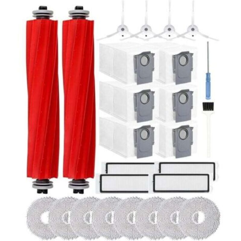 Für Zubehör Für Den Staubsauger Roborock Qrevo S/p10, Zubehörset P10, Austauschteile Mit 2 Hauptbürsten, 6 Beuteln Für Die Tasche, 8 Filtern, 4 Filtern, 4 Seitenschrauben Und 1 Bürste