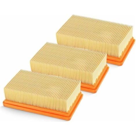 Set Mit 3 Ersatz-flachfaltenfiltern Für Karcher Mv4, Mv5, Mv6, Wd4, Wd5, Wd6, Wd4p, Wd5p Und Wd6p Nass- Und Trockensauger (ersetzt Referenz 2.863-005.0)