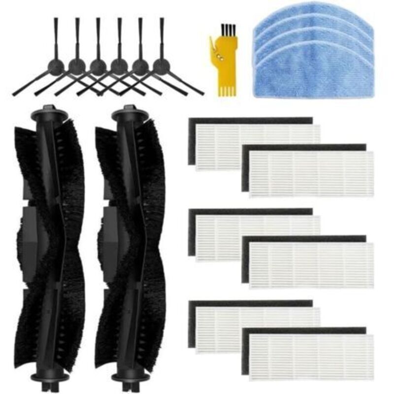 Pr-zubehörsatz Für Saugroboter Tikom G8000 Pro G8000 Austauschteile, 18 Packungen, 2 Hauptbürsten, 6 Filter, 6 Seitenbürsten, 4 Spiralen