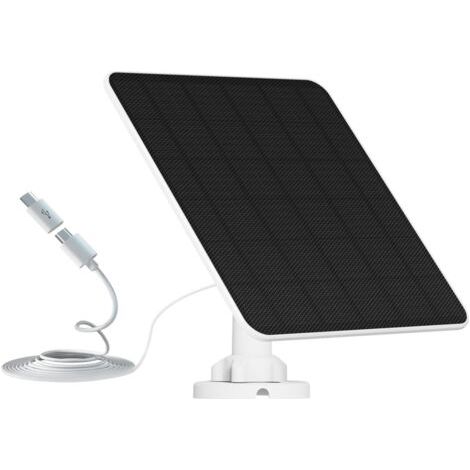6-w-solarpanel Für Überwachungskameras, Usb, 5 V Dc Wiederaufladbar, 3 M Kabel, Kompatibel Mit Überwachungskameras.