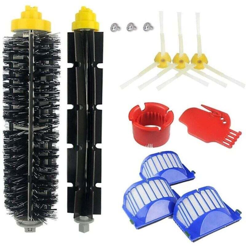 Kit De Brosse Et Accessoire For Irobot Roomba Série 600 605 610 616 620 625 630 631 632 639 650 651 660 670 680 681 691 696 – Kit De 13 Pieces