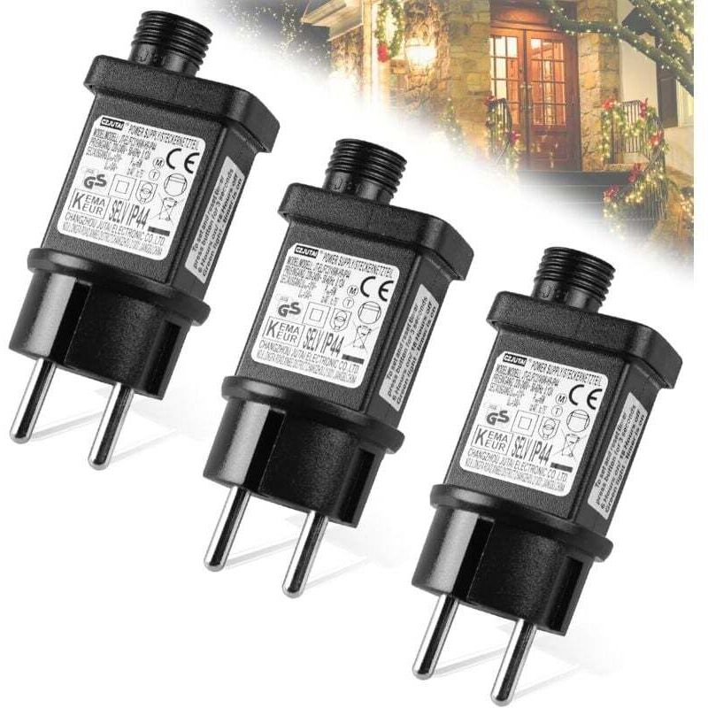 Led-transformator 31v 6w: 3 Led-transformatoren Mit Minutenfunktion, Ip44-led-transformator, Speicherfunktion, 8 Modi, Für Weihnachtsbeleuchtung, Led-leuchten