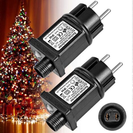 2 Stück 24 V 6 W Led-netzteiltransformator, Ip44 Blinkender Niederspannungs-treiberadapter Mit 8 Modi, Timer Und Funktion