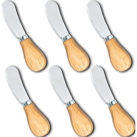 Set Aus Mini-tartiniers Mit Frischem Frischkäse, Rallonge De Couteau À Beurre Und Rostfreiem 12,7 Cm (5 Beutel) Dickem Holz