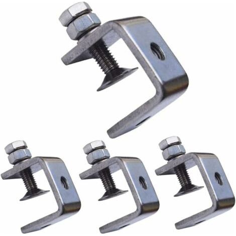 Serre-verbindungen In C, 4 Stück, Aus Rostfreiem, Robustem Edelstahl. Serre-joints En C Robust Für Die Arbeit Des Holzes.